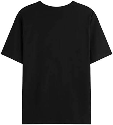 Erkek t-shirtü Rahat Yaz Kısa Kollu Grafik Tee Yuvarlak Boyun Moda Palmiye Ağacı Baskı Plaj Gömlek Bluz Tops