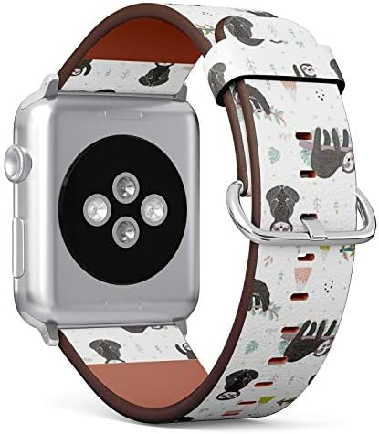 Apple Watch iWatch (38 / 40mm) Serisi ile uyumlu 5, 4, 3, 2, 1 // Yumuşak Deri Yedek Bilezik Kayışı Bileklik + Adaptörler