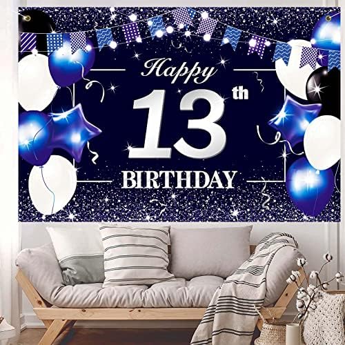 P. G Collin Mutlu 13th Doğum Günü Afiş Zemin İşareti Arka Plan 13 Doğum Günü Partisi Süslemeleri Malzemeleri Erkek Çocuklar